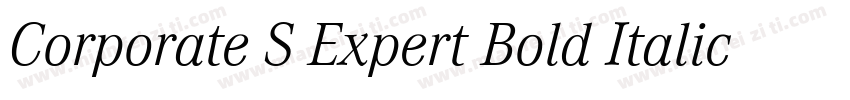 Corporate S Expert Bold Italic OsF字体转换